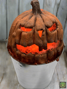 Large Lighted Pumpkin Bucket Drop Dead Design Studios 