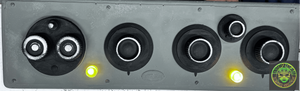 Radio Replica - Atwater Kent Faceplate Only Gauges and LED Lights Drop Dead Design Studios Gray w/black knobs Warm White 